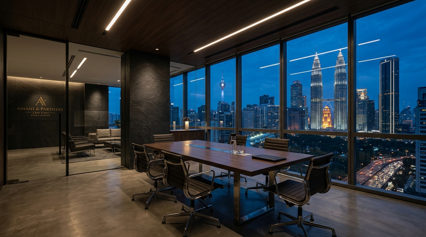 Chambers Meeting Room Overlooking Kuala Lumpur Skyline